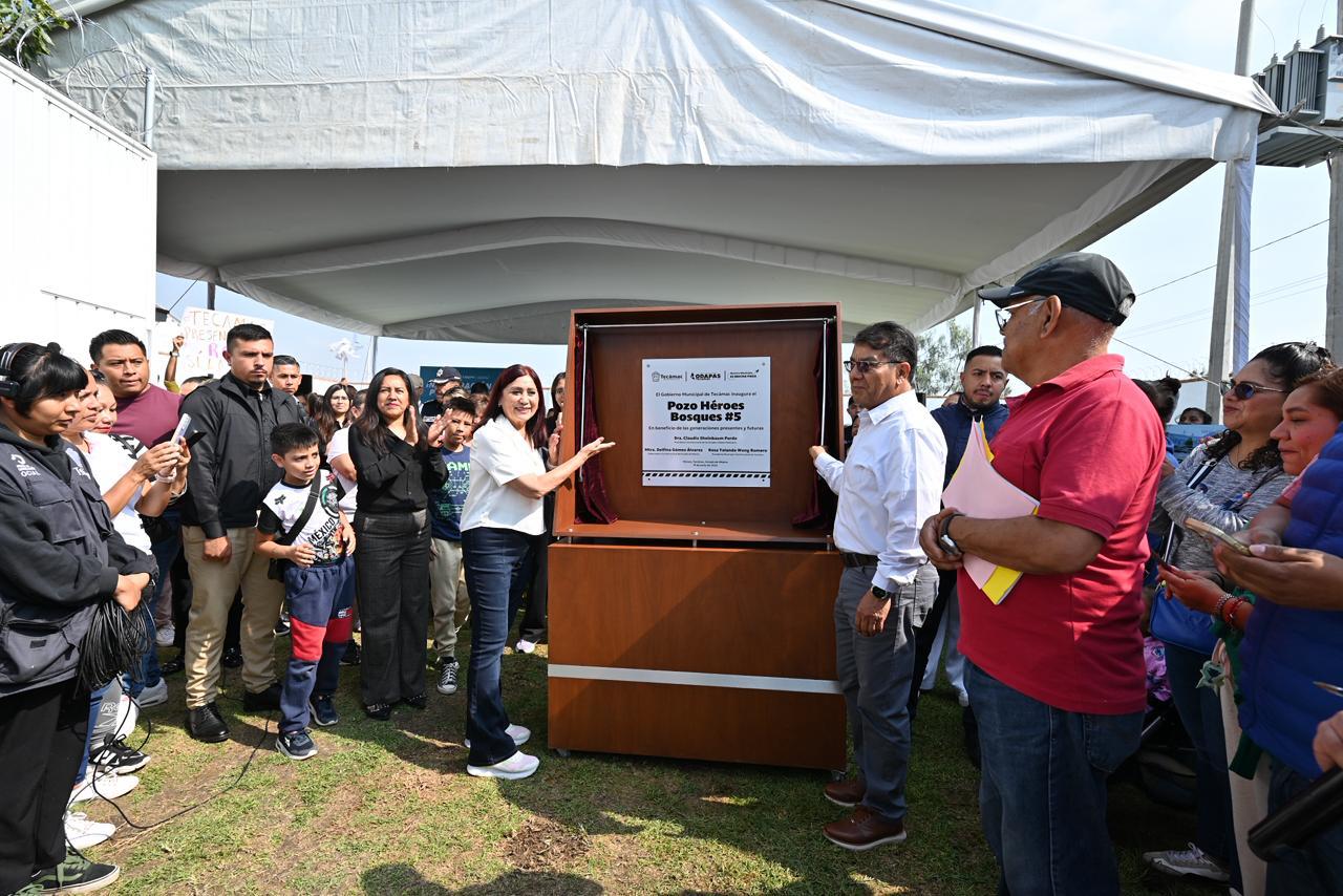 GOBIERNO DE TECÁMAC FORTALECE ABASTECIMIENTO DE AGUA CON INAUGURACIÓN DE POZO HÉROES BOSQUES 5 E INICIO DE OBRAS DEL POZO PROFUNDO SANTA CRUZ